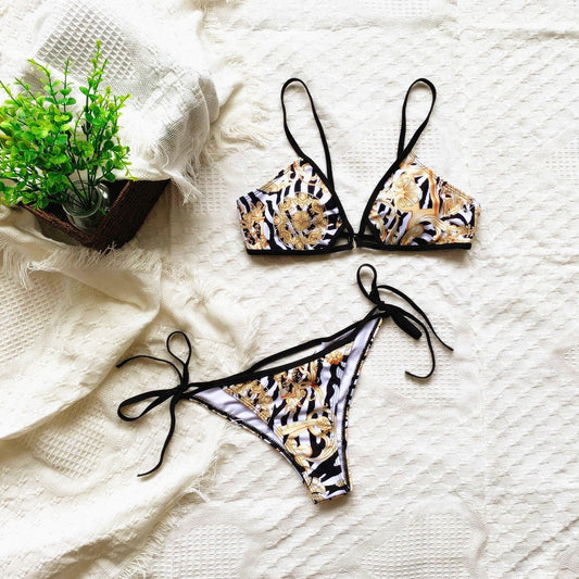 Alvara Printed Strappy Swimsuit