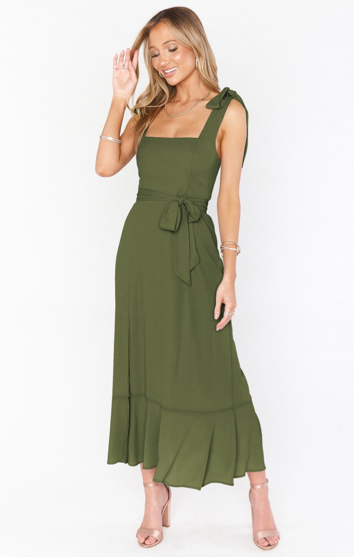Aureva Ruffle Slip Dress