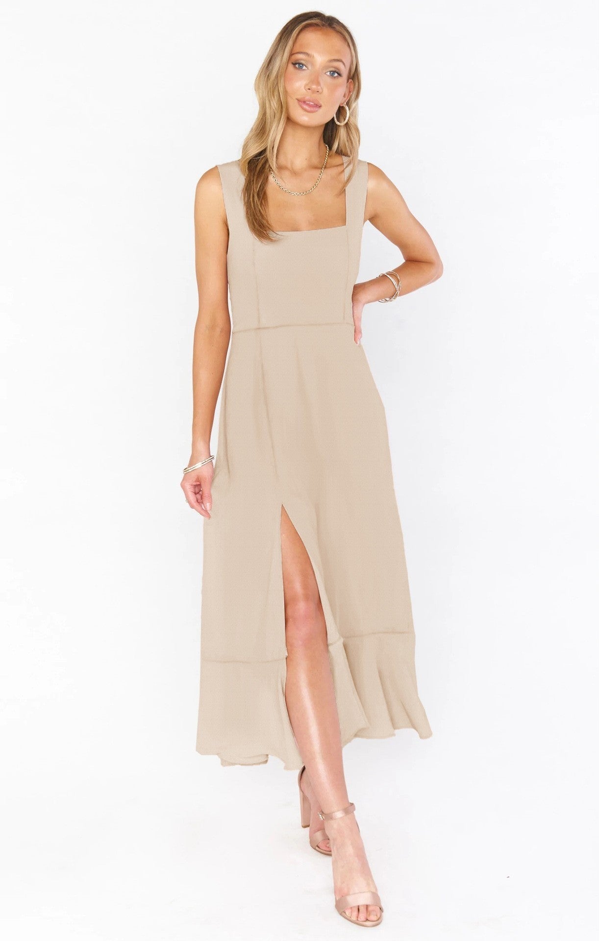 Aureva Ruffle Slip Dress