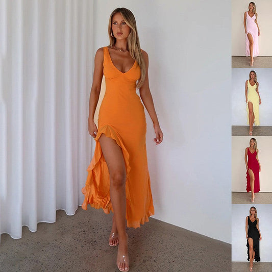 Elaris Ruffle Evening Dress