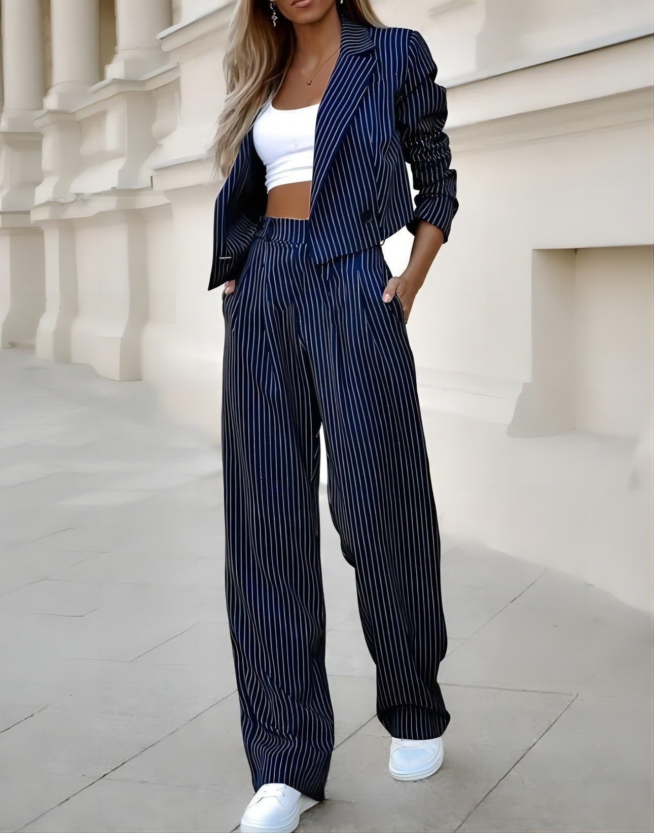 Venora Striped Suit Set
